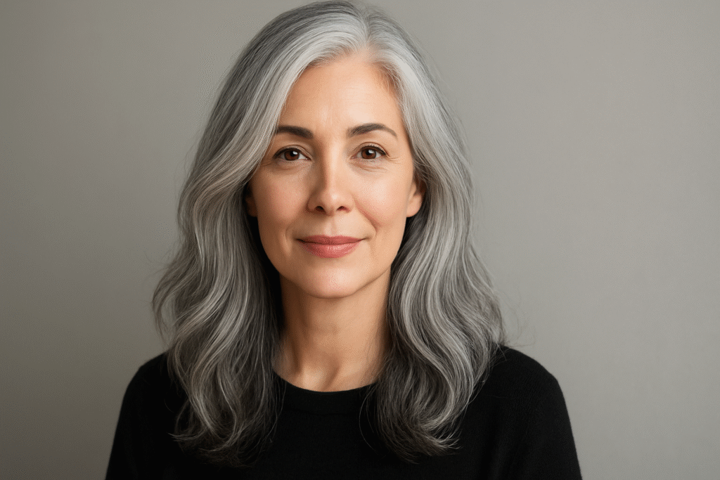 transição cabelo branco