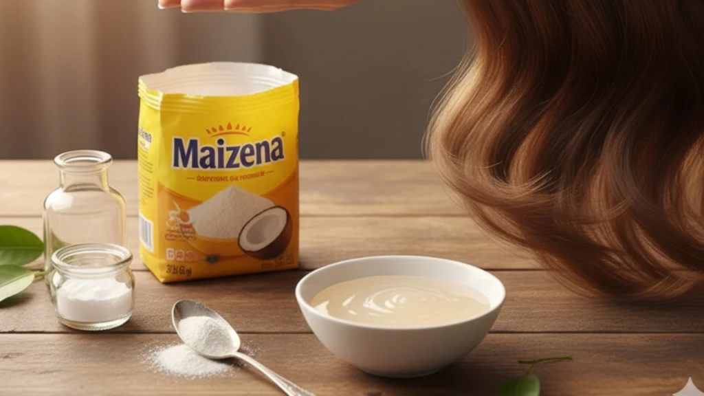 amido de milho no cabelo